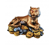 Тигр на монетах Бронза цветной 18х24см.арт.СП39 (8